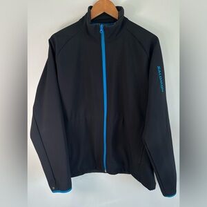 Salomon Men’s Soft Shell Clima Pro Jacket Size L Full Zip Fleece Interior EUC